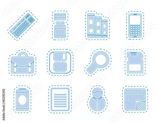 Business and Office tools icons - vector icon set 3