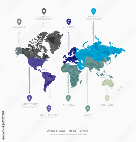 World map vector illustration infographic template