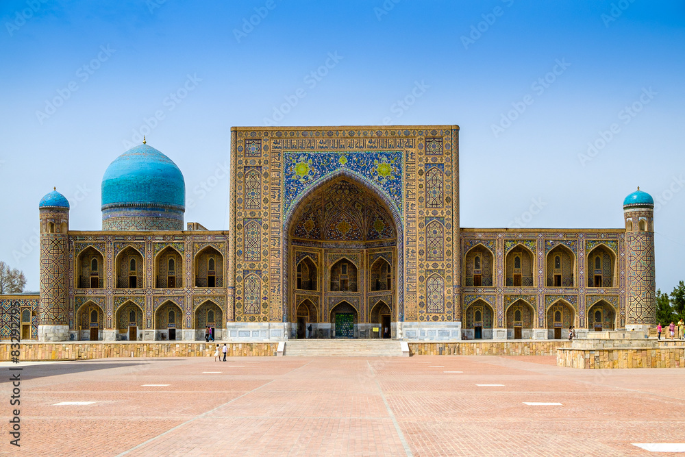 Madrasah Tilla-Kari on Registan square, Samarkand, Uzbekistan
