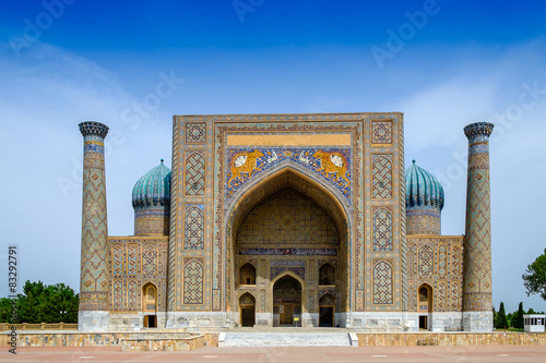 Sher Dor madrasah on Registan square, Samarkand, Uzbekistan