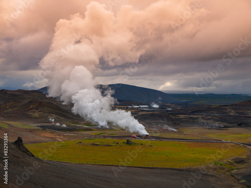 Icelandic landscape and geothermal activity