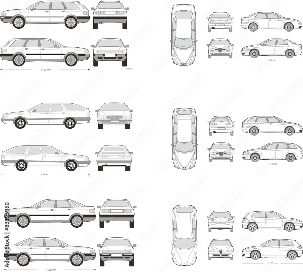 Car Dimension Stock Vector | Adobe Stock