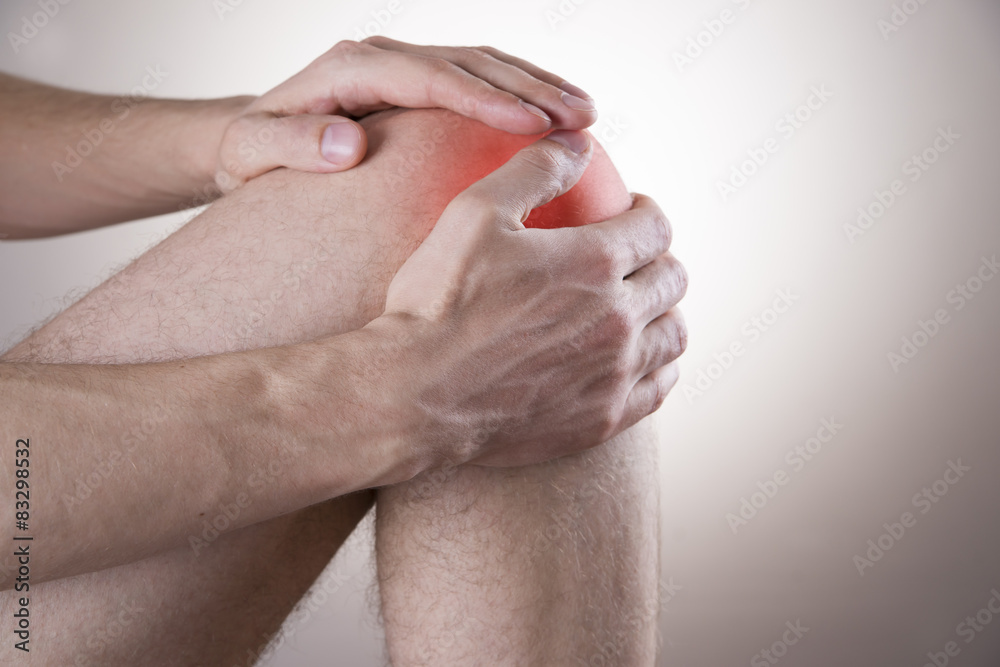 Fototapeta premium Knee pain in men