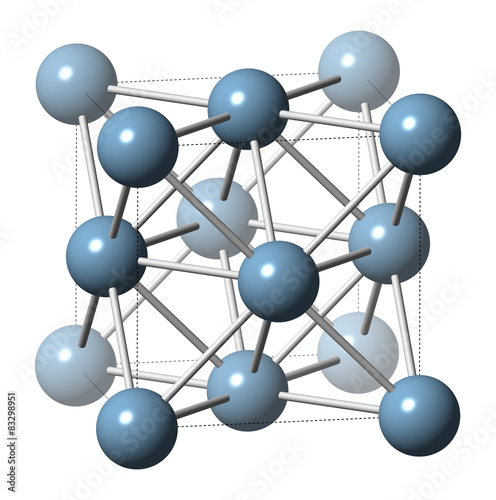 Aluminium (aluminum) metal, crystal structure. photo