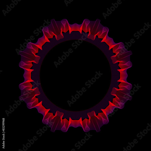 thin colored lines depicting beautiful openwork mesh for a logo