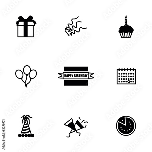Vector Birthaday icon set