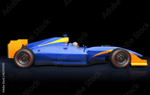 Generic blue race car