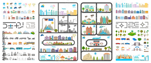 Elements of Modern City - Stock Vector