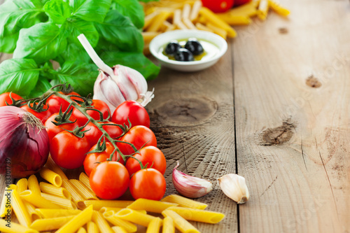 Fotografie Italian food background