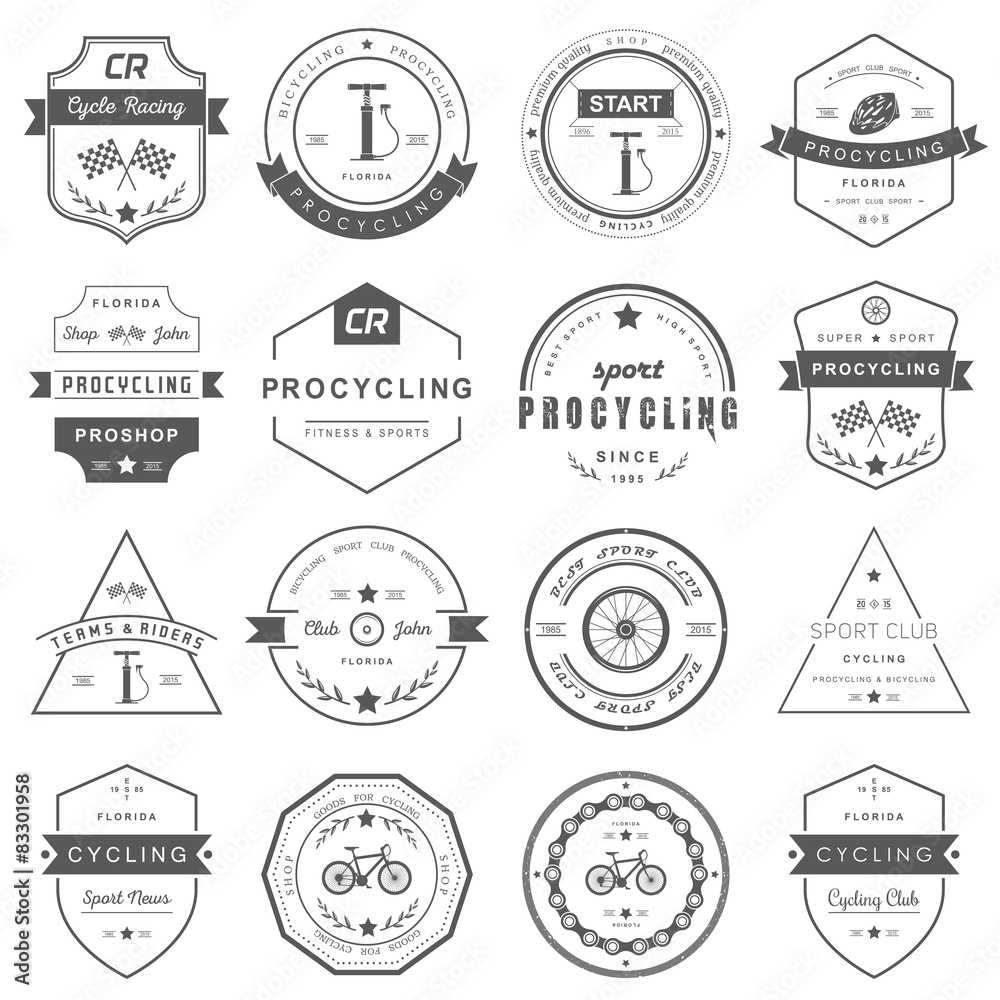 Obraz premium Badges and logos Cycling