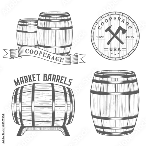 Vector set and Logos Cooperage Workshops