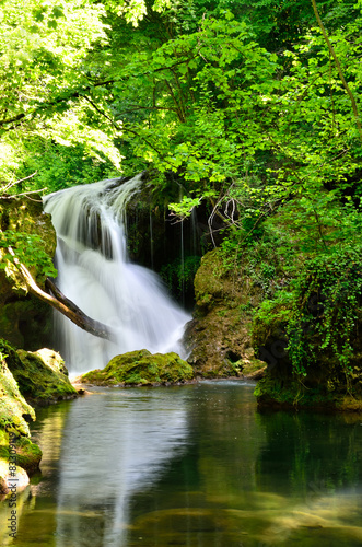 Waterfall into the forest