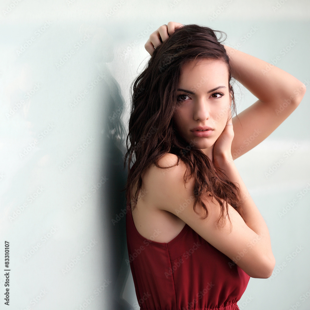 Obraz premium Outdoors portrait of attractive girl