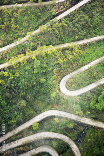 The road to the top of Tianmen mountain