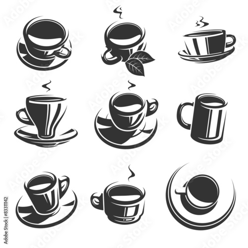 Tea set. Vector