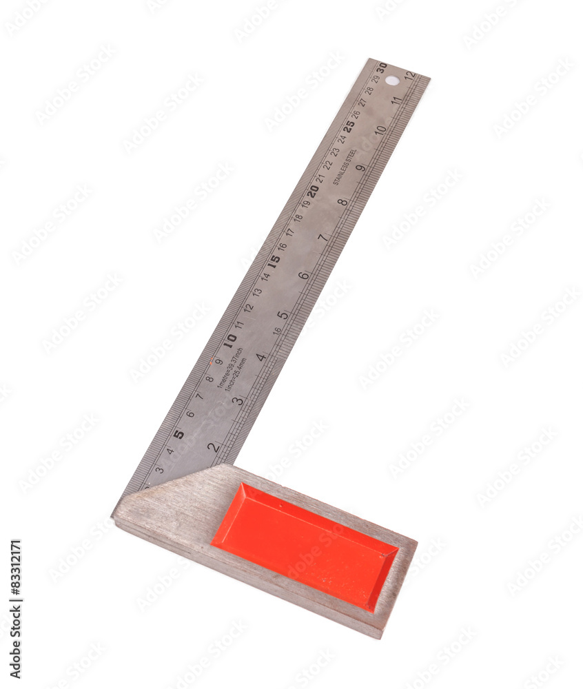 The metal measuring tool Isolated on a white background.
