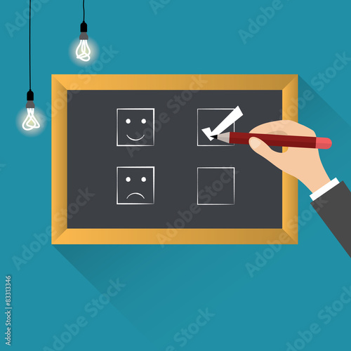 Positive Feedback, blackboard, vector