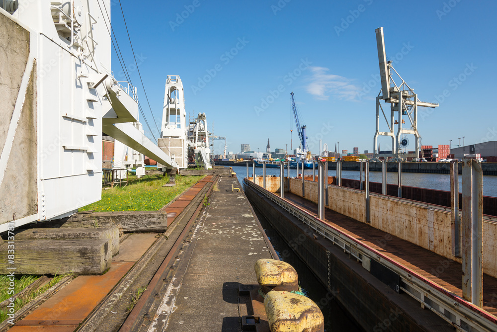 Harbor equipment at the exhibition site of Port Museum 