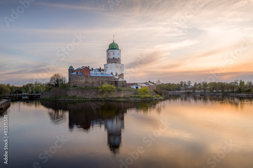 Viborg Medieval castle at sunset