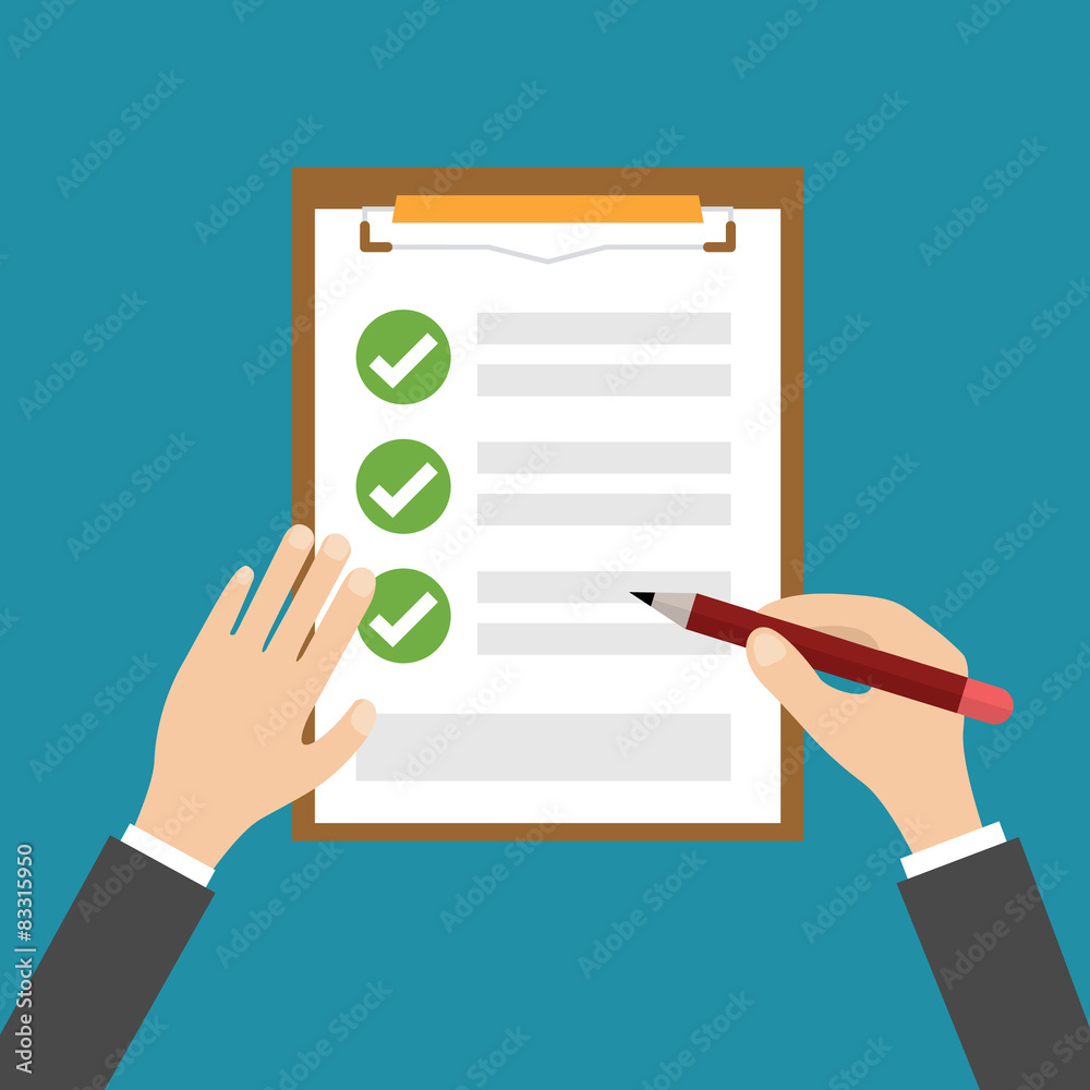Vector concept in flat style agreement and hands Vector concept in flat style agreement and hands
