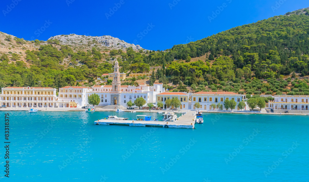 Fototapeta premium Klasztor Panormitis. Wyspa Symi. Grecja