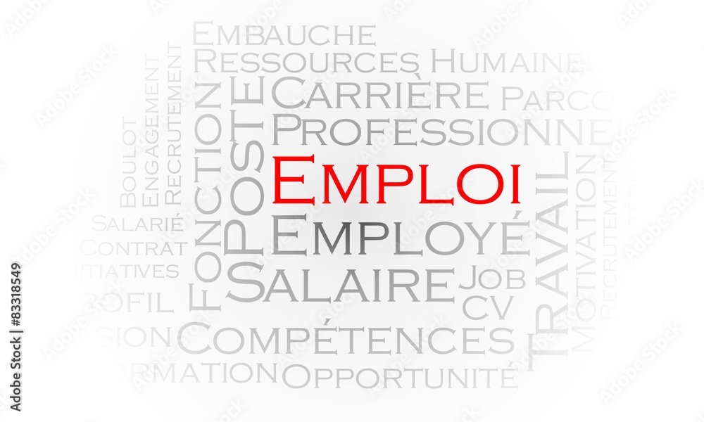 Fototapeta premium nuage de mots Emploi