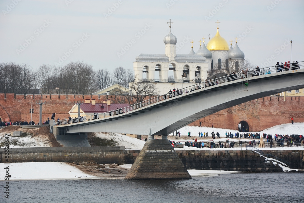 The bridge over the Volkhov River The bridge over the Volkhov River