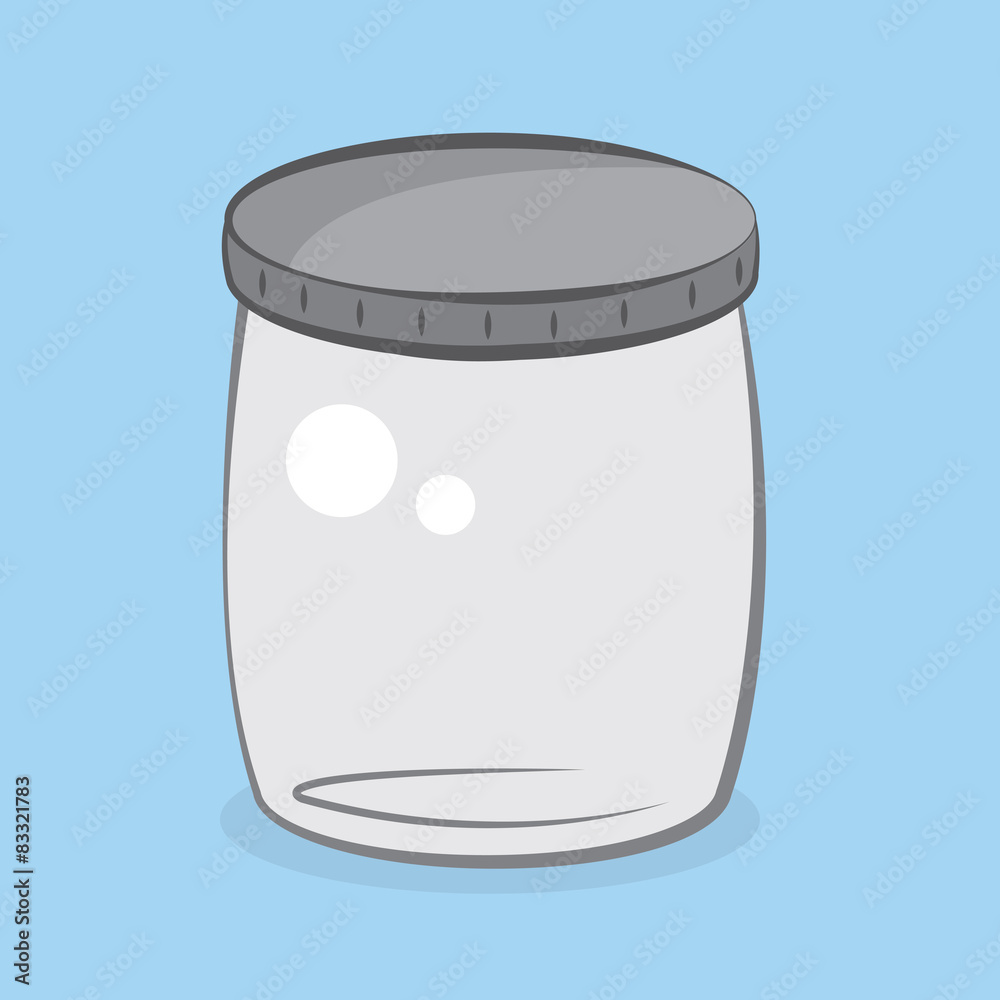 Glass jar empty with blue background
Glass jar empty with blue background