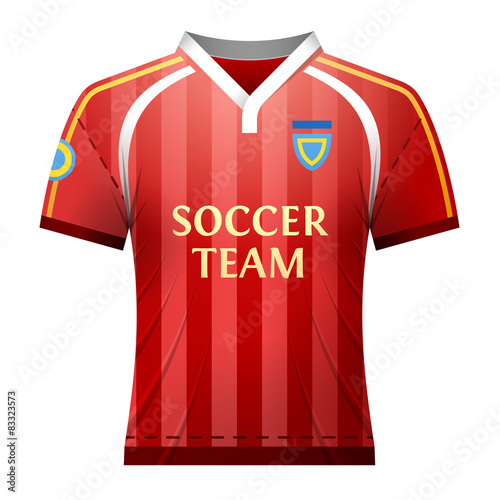 Soccer shirt for player. Part of association football uniform