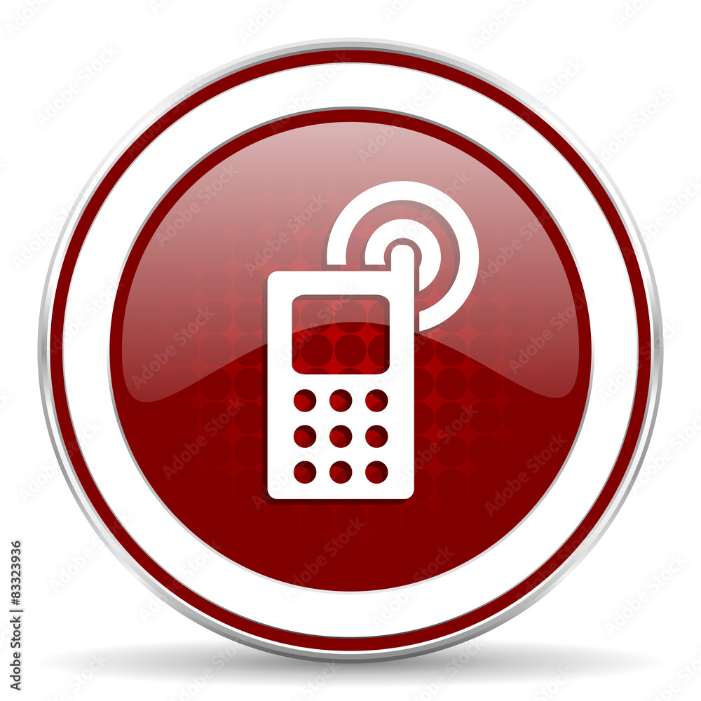 phone red glossy web icon phone red glossy web icon