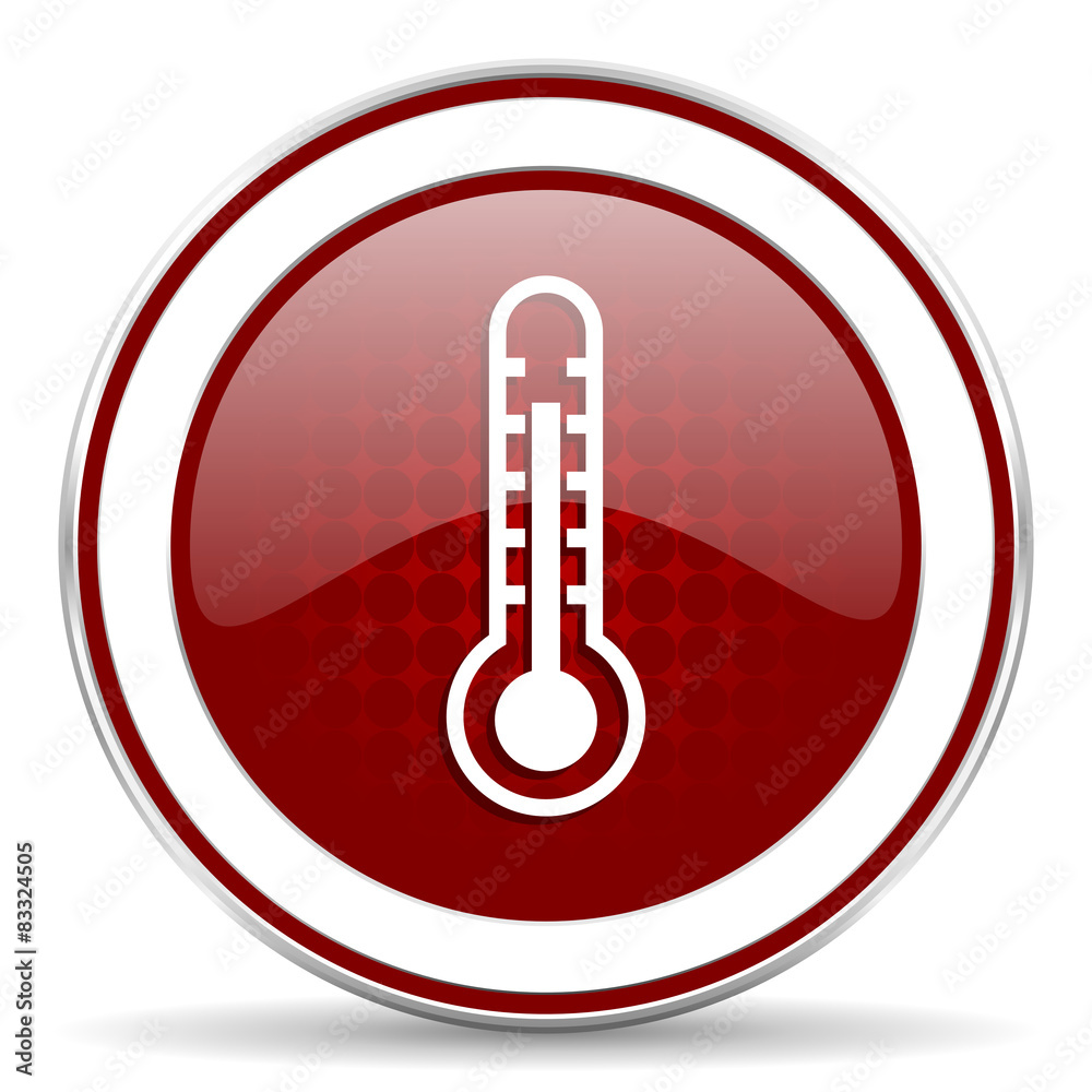 thermometer red glossy web icon thermometer red glossy web icon