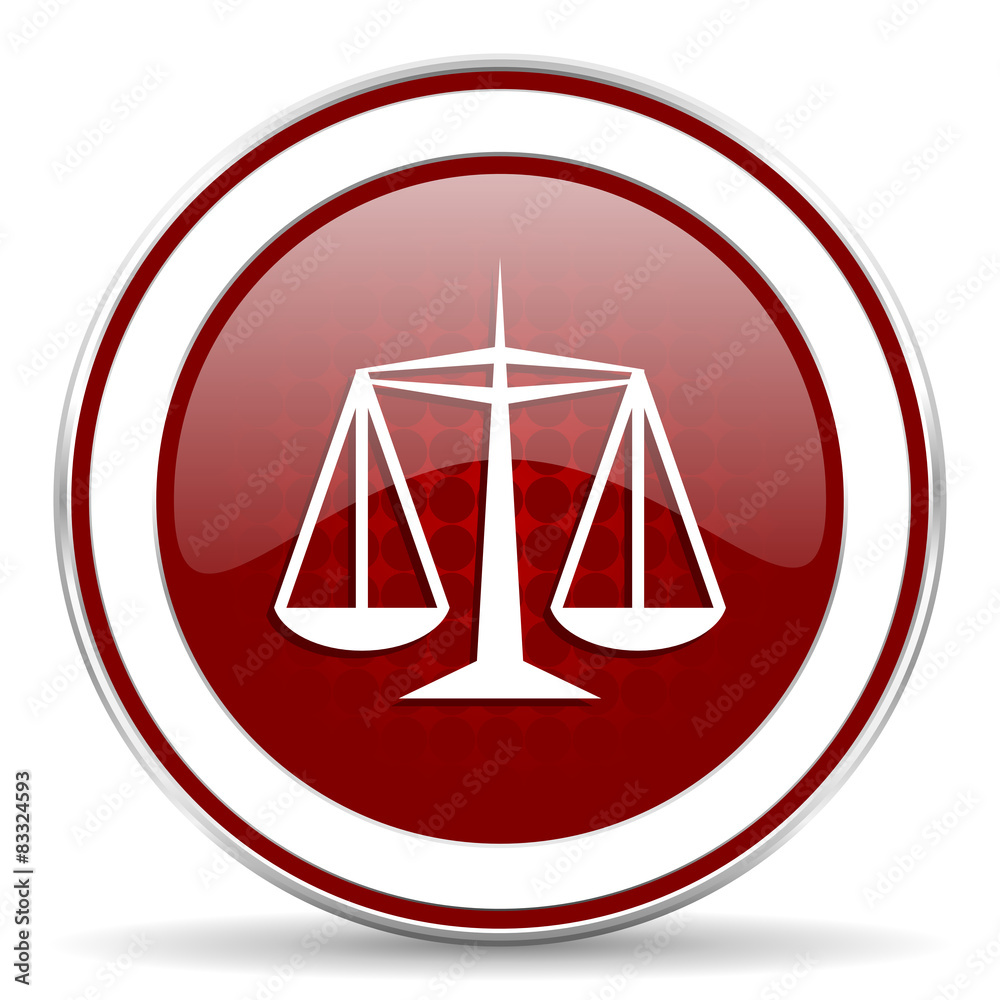 justice red glossy web icon justice red glossy web icon