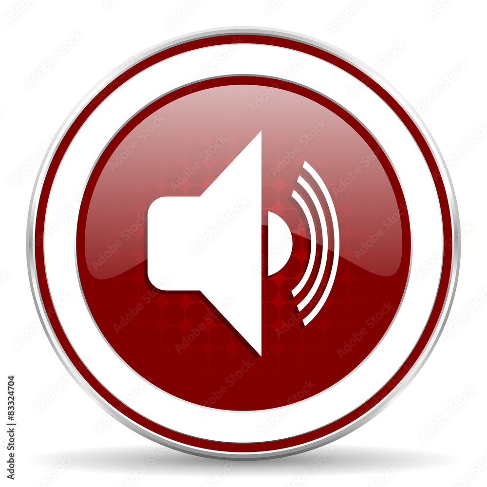 volume red glossy web icon volume red glossy web icon