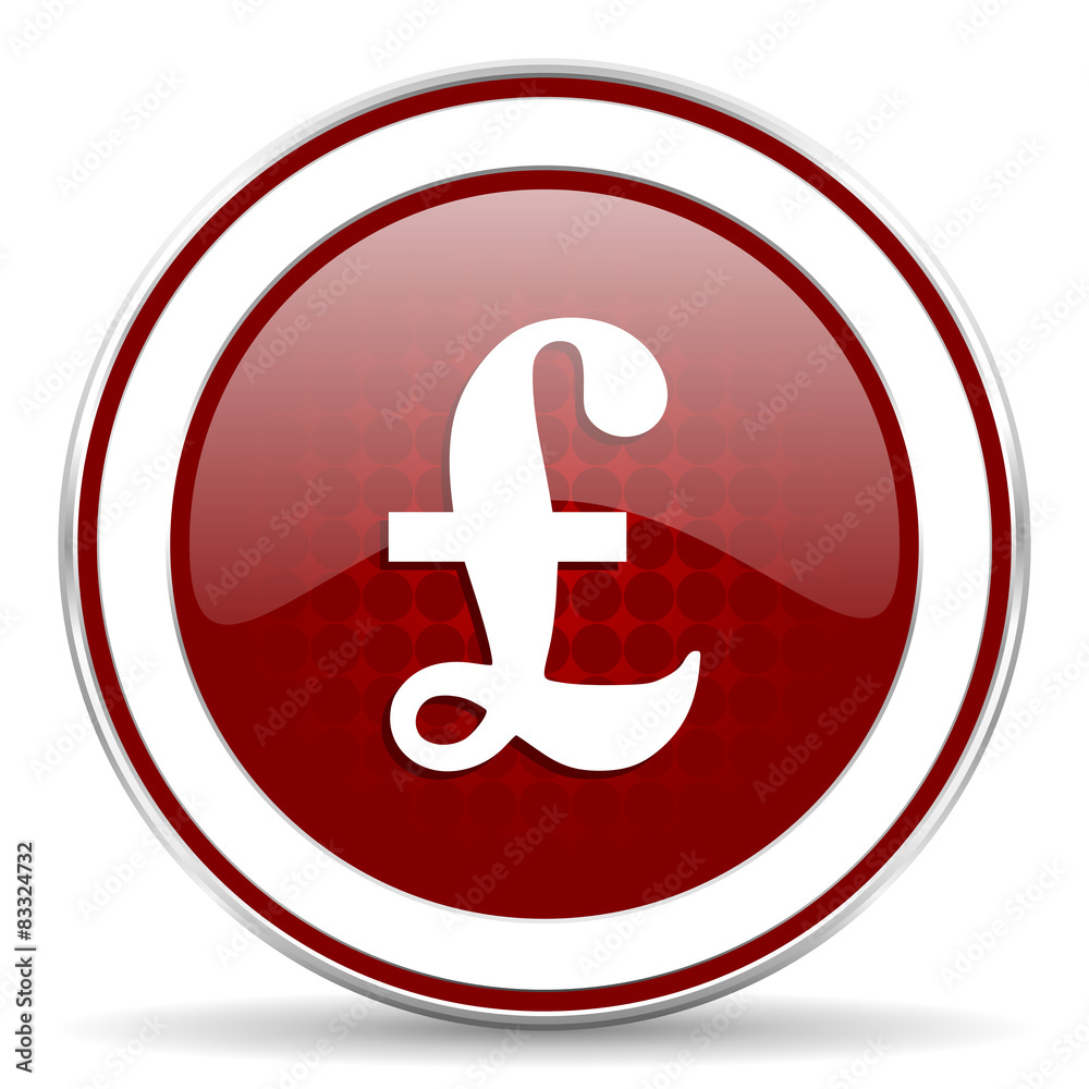 pound red glossy web icon pound red glossy web icon