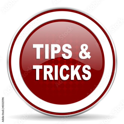 tips tricks red glossy web icon