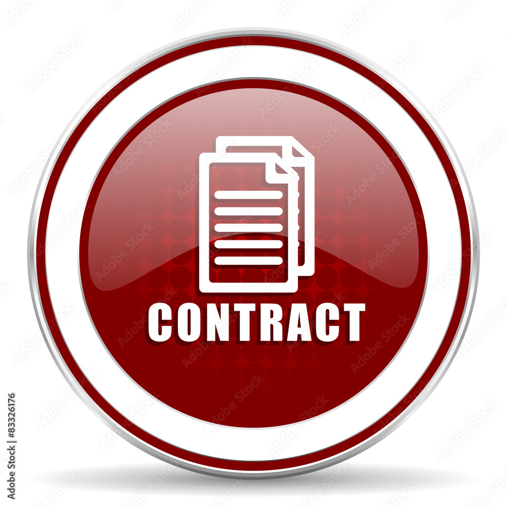 contract red glossy web icon