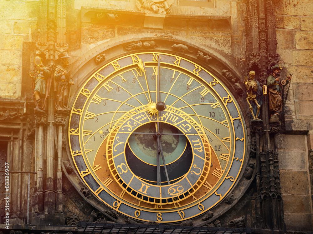 Detail of the astronomical clock in Prague
