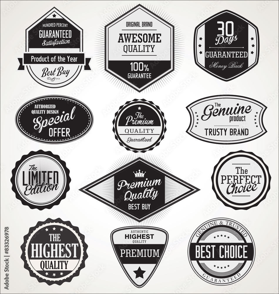 Badges and labels collection Adobe Stock