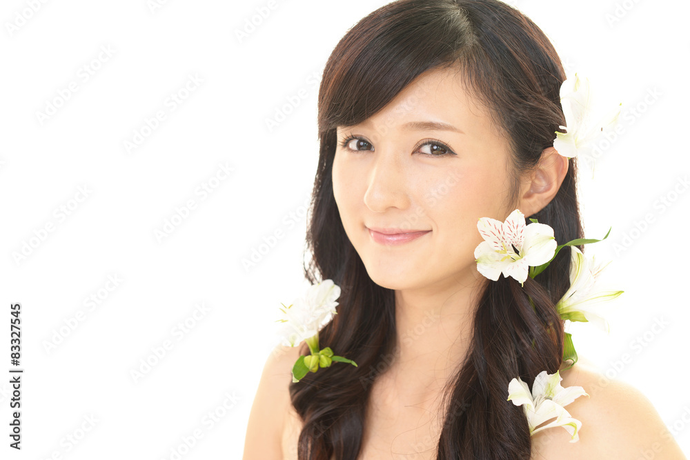 笑顔の女性