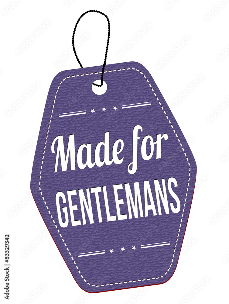 Made for gentlemans label or price tag