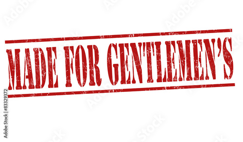 Εκτύπωση καμβά Made for gentlemens stamp