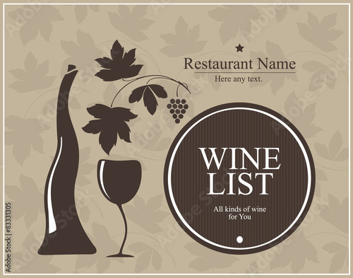 Wine list or logotype design