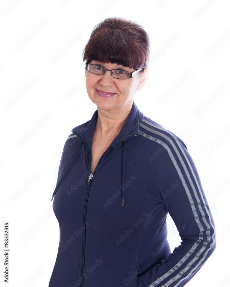 Mature good looking woman with glasses. Portrait