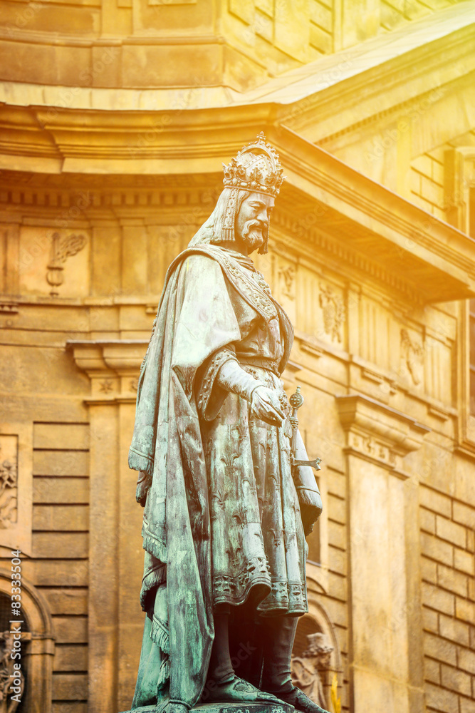 Statue of Charles V in Prague, the capitol of Czech Republic