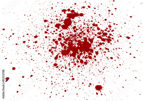 splatter red color on white color background