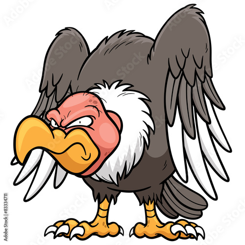 Vector illustration of Cartoon vulture photo