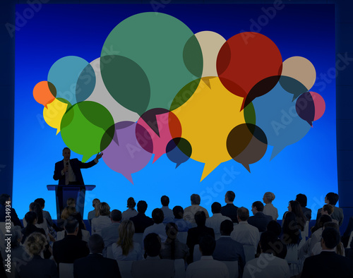 Business People Diverse Speaker Standing Communication Concept