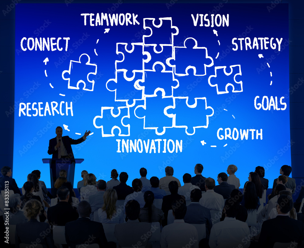 Teamwork Team Connection Strategy Partnership Support Puzzle Con