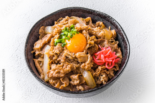 Fototapeta Naklejka Na Ścianę i Meble -  牛丼　日本食　 Beef bowl Japanese food