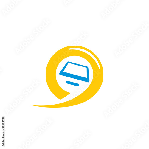 Payment terminal abstract vector sign